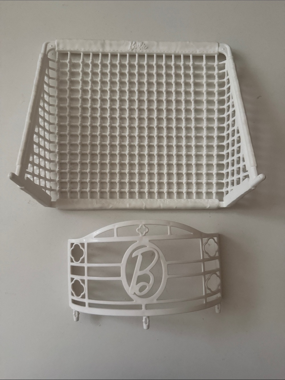 Mattel White Doll Playset Accessories soccer goal and Balcony Panel